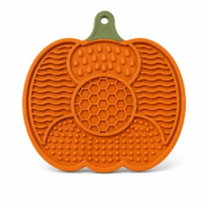 pet silicone pumpkin slow feeder licking mat