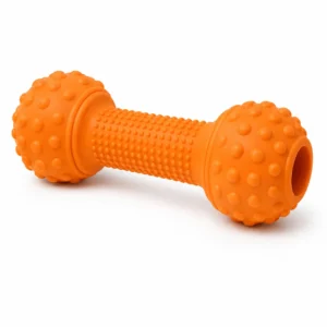 pet silicone teething dumbbell toy