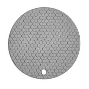 round silicone honeycomb trivet mat