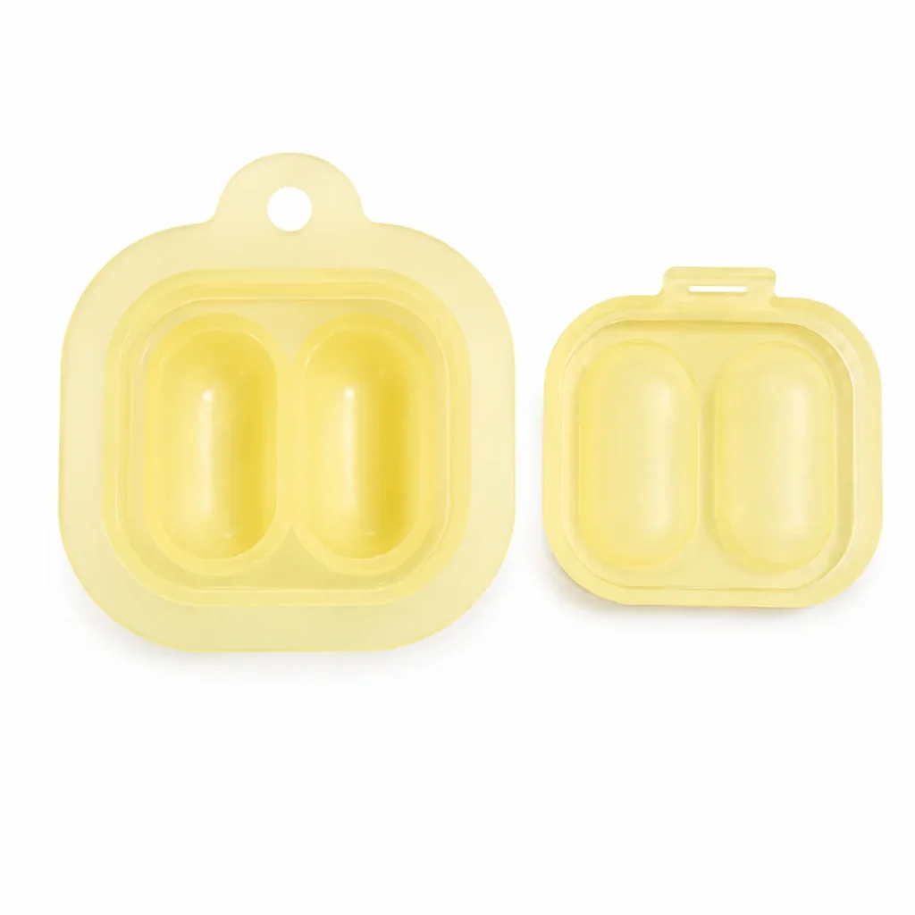 silicone double grid ice tray with lid