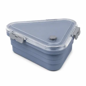 silicone foldable triangle food storage container
